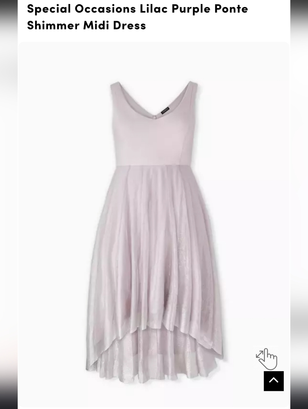 Torrid Lilac V-Neck Shimmer Midi Dress NWT